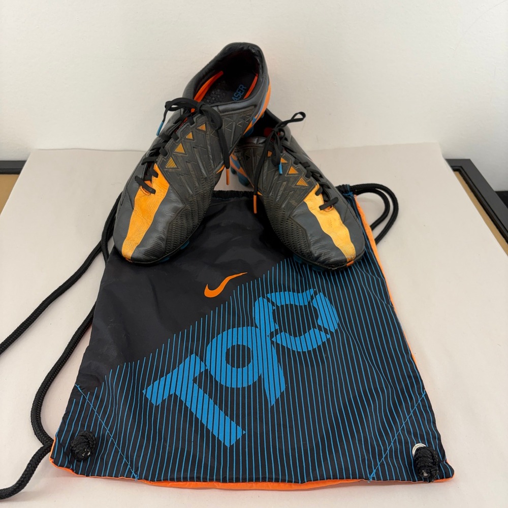 Nike Total 90 Laser IV FG Mens Soccer Cleats Black Orange Mens 12 Bag Kanga-Lite